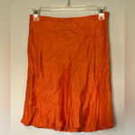 ZARA  orange satin mini skirt sz XS Photo 1