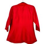 Coldwater Creek  100% Silk Red Diamond Pintuck Button Front Blouse Women’s L GUC Photo 4
