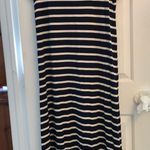 Daisy Island Navy Striped Short Sleeve Maxi Dress UPF 50 L NWT Blue Size L Photo 8