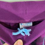 Champion Women's Purple Plaid Reverse Weave Jogger Sweatpants Size Small Photo 6