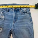 American Eagle  Jeans Womens 00 Regular Blue High Rise Light Wash Jegging Raw Hem Photo 6