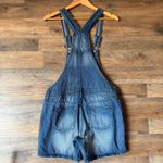 LEI Shortalls Jeans Indigo Denim Button Buckle Size M 100% Cotton Blue Size M Photo 1