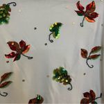 Quacker Factory Quaker Factory White pullover sweater with autumn leaves Size 8 Photo 4