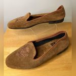 Aerosoles  Brown Suede Embroidered Betunia Flat Loafers Size 6.5 Photo 3