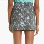 ATM Melillo Abstract Print Ripstop Cotton Skirt Grey Purple Turquoise Camo Sz 6 Blue Photo 3