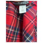 Uniqlo New Top Womens S Plaid Button Up Shirt Collar Long Sleeve Christmas Red Photo 10