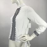 Sun & Shadow  White Keyhole Embroidered Top Photo 2