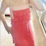 Theory  pink ruffle silk square neck dress Photo 2