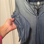 Old Navy 👀👀👀BOGOHO 👀👀👀Cato Ombre Blue Denim Wrap Blouse with Notched Collar—NWOT Photo 3