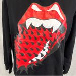 The Rolling Stones  black spiked tongue rock sweatshirt size small Photo 1