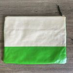 Kate Spade  New York Cream and Green Canvas Cosmetic Clutch SKU#24793 Photo 1