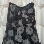 Lulus Chic Preciousness Black Floral Organza Bustier Maxi Long Dress Size Small Photo 6