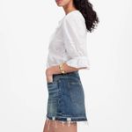 Madewell  Postage-Stamp Denim‎ Mini Skirt Croswell Wash Size 32 Photo 5