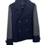 Piazza Sempione Women's Size IT 42/ US 6 Blue Gray Button Front Wool Peacoat Photo 1