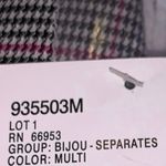 NWT Joan Leslie Houndstooth Black White Pink Pants Size 8 Photo 4