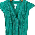 Anthropologie  Meadow Rue Button-Down
Emerald Green Button Down Midi Dress Photo 6