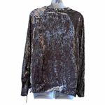 Ro & De  ruched wide sleeve velvet top purple Photo 3