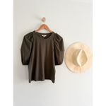 Madewell | NWT Puff-Sleeve Sweatshirt Tee in Dark Surplus Gray | Sz XS Photo 1