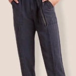 Anthropologie  Linen Blend Ankle Wanderer Utility Pants size 4 Photo 0