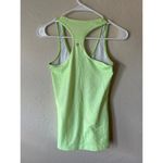 Lululemon lime Green Racerback Tank with Lavender Dots Photo 3