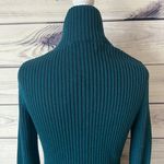 Eddie Bauer Teal Ribbed Cable Knit Full Zip Long Sweater Jacket Photo 8