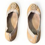 Tory Burch  Caroline Patent Leather Ballerina Flats Shoes Nude Beige Size 7.5 M Photo 1