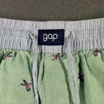 GapBody Shorts Womens Small Green Bird Print Drawstring Pajama Sleep Lounge Photo 1