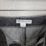 Pendleton Womens Jeans Size 4P Black Denim Bootcut Mid Rise Pleated Front Photo 2