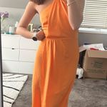 Gianni Bini Orange Halter Neck Midi Dress Photo 0