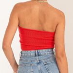 LOYO Boutique Red Strapless Crop Top Tube Top Photo 1