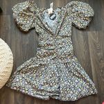 Festive Cotton Mini Dress – Flower Field Size XS Photo 1