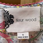 Anthropologie Fleur Wood Sheer Multicolored Paisley Babydoll Mini Dress whimsical Y2K - Small Photo 3