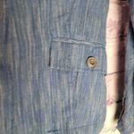 Anthropologie  CARTONNIER BLUE WHITE LINEN BLEND BUTTON FRONT LIGHTWEIGHT BLAZER Photo 7