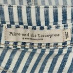 Pilcro  Women’s 28 Blue White Striped Ultra High Rise Patch Pocket Denim Shorts Photo 4