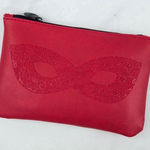 Ipsy  Faux Red Leather Masquerade Cosmetic Glam Bag Photo 0