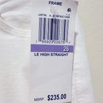 frame denim FRAME LE HIGH STRAIGHT HIGH RISE WHITE DISTRESSED DESTRUCTED STRETCHY JEANS 26 Photo 3