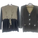 Vtg Marnie West Stripe Whimsigoth Jacket Sz L Stripe Stevie Nicks Witchy Boho 80 Black Size L Photo 1