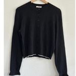 Madewell  The Signature Open Knit Cardigan in Black, Size X-Large Photo 1
