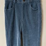 ZARA  Blue Corduroy Slim Flare Pants Size 2/34 NEW Boho Hipster Photo 0