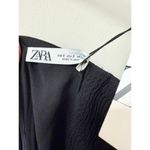 ZARA NWT  Draped Gathered Ruched Tie Neck Bodycon Mini Dress Black Women's Size S Photo 5