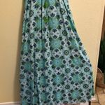 Tiare Hawaii Strappy Beach Green Blue Maxi Dress S Photo 5