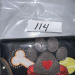 Dog Paw Print Wristlet Wallet Western Style Mom Pet Black Faux Leather Snap Photo 9