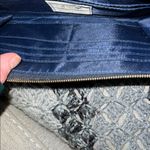 Spartina 449 Navy and Brown Clutch with Floral Pattern and Gold Accents Photo 4