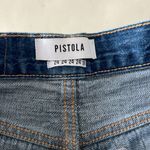 Pistola  High Rise Medium Blue Vintage Wash Buttonfly Jean Shorts 24 Photo 4