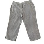 Lane Bryant  The Allie SZ 18 Pants Pinstripe Capris Crop Ankle Blue/Gray‎ & White Photo 0