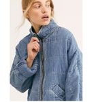 Free People Dolman Quilted Knit Jacket, Cali Indigo xL Photo 2