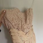 Rina Di Montella silk vtg sz 6 pastel cream prom dress padded shoulder jacket Orange Photo 5