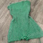 Amazon Summer Green Striped Halter Romper Photo 5