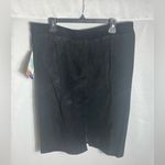 Atlantic Beach Vintage Genuine Suede Leather Skirt Black Lined Size XL NWT Photo 2