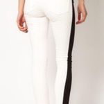 Rag and Bone DRE BLACK STRIPE OFF-WHITE STRETCH DENIM JEANS 30 Photo 1